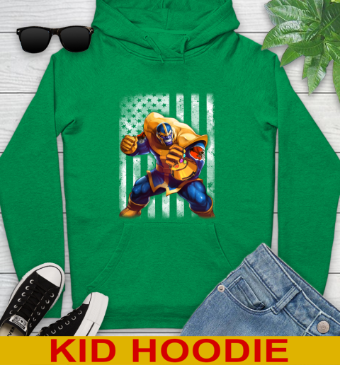 NFL Football Cleveland Browns Thanos Marvel American Flag Shirt Youth Hoodie 8