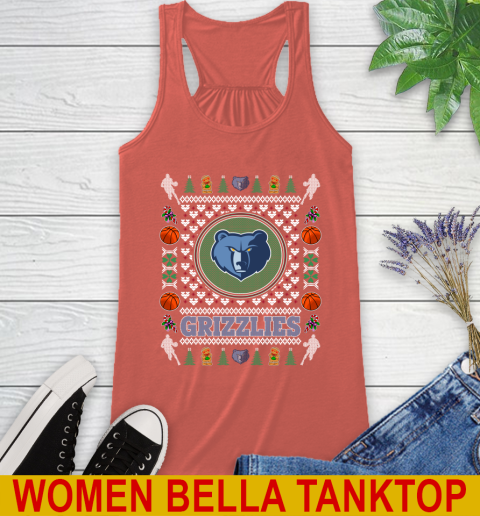 Memphis Grizzlies Merry Christmas NBA Basketball Loyal Fan Racerback Tank 3