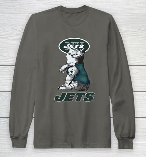 NFL Football My Cat Loves New York Jets Long Sleeve T-Shirt - Image 6