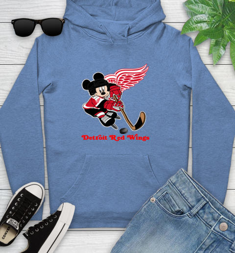 NHL Detroit Red Wings Mickey Mouse Disney Hockey T Shirt Youth Hoodie 12