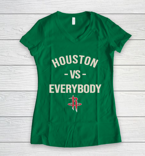 Houston Rockets Vs Everybody Women's V-Neck T-Shirt 3