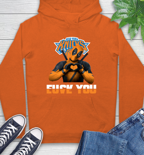 NBA New York Knicks Deadpool Love You Fuck You Basketball Sports Hoodie 4