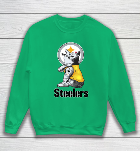 NFL Football My Cat Loves Pittsburgh Steelers Sweatshirt 5