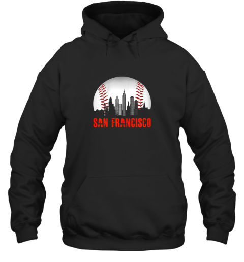 San Francisco Baseball Downtown Skyline Hoodie