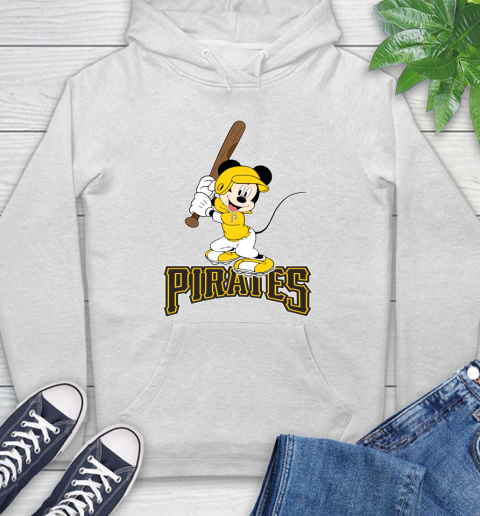 MLB Baseball Pittsburgh Pirates Cheerful Mickey Mouse Shirt Hoodie 2