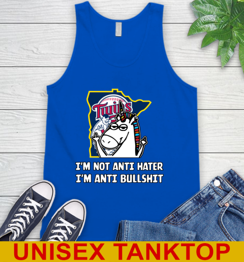 Minnesota Twins MLB Baseball Unicorn I'm Not Anti Hater I'm Anti Bullshit Tank Top 6 Minnesota Twins MLB Baseball Unicorn I'm Not Anti Hater I'm Anti Bullshit Tank Top - Image 6