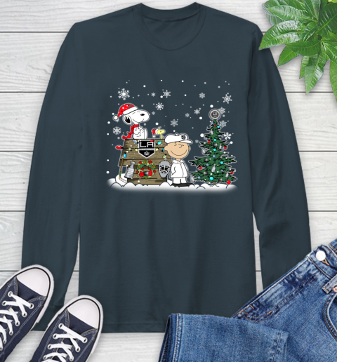 NHL Los Angeles Kings Snoopy Charlie Brown Woodstock Christmas Stanley Cup Hockey Long Sleeve T-Shirt 9