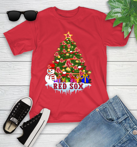 Boston Red Sox Merry Christmas MLB Baseball Sports Youth T-Shirt 10