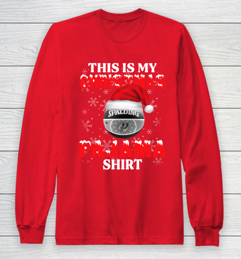 San Antonio Spurs This Is My Christmas Pajama Shirt NBA Long Sleeve T-Shirt 7