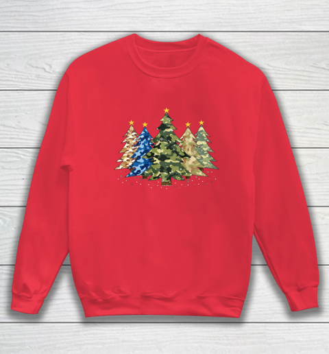 Camo Print Christmas Trees with Camouflage Print Xmas Sweatshirt 7