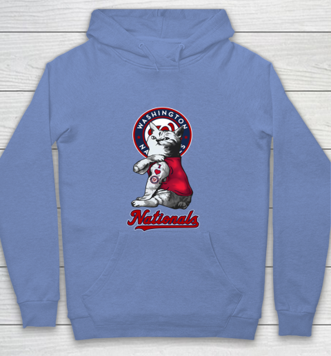 MLB Baseball My Cat Loves Washington Nationals Youth Hoodie 8