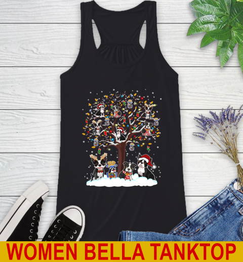 Boston terrier dog pet lover light christmas tree shirt 37