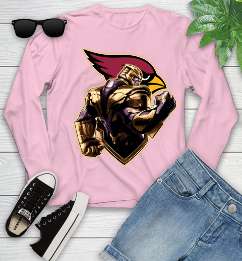 NFL Thanos Avengers Endgame Football Sports Arizona Cardinals Youth Long Sleeve 10
