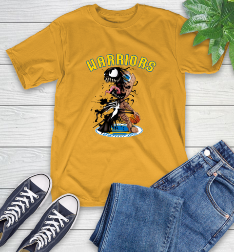 NBA Golden State Warriors Basketball Venom Groot Guardians Of The Galaxy T-Shirt 3