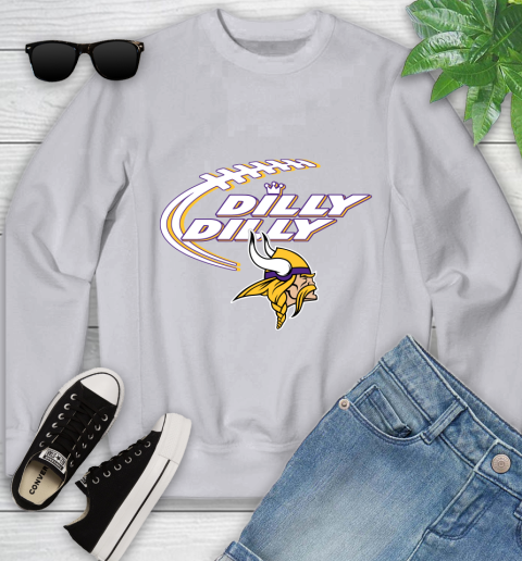NFL Minnesota Vikings Dilly Dilly Football Sports Youth Sweatshirt 4