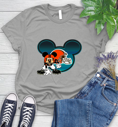 NFL Cleveland Browns Mickey Mouse Disney Football T Shirt Women's T-Shirt 10
