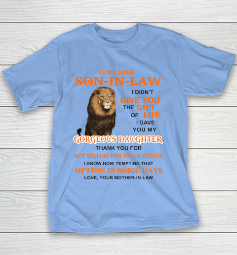 To My Dear Son In Law Youth T-Shirt 7