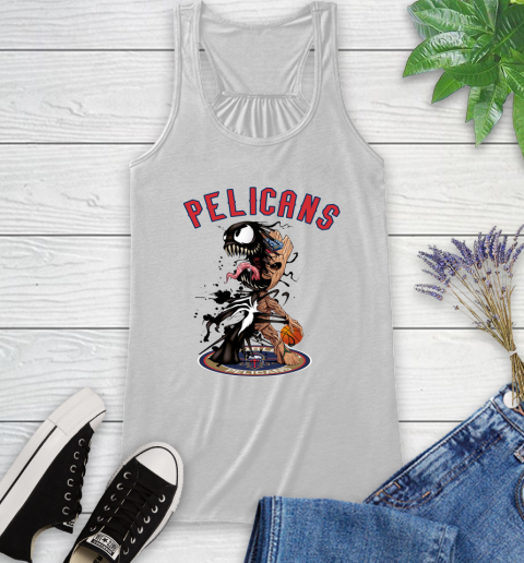 NBA New Orleans Pelicans Basketball Venom Groot Guardians Of The Galaxy Racerback Tank