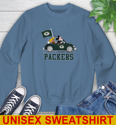 NFL Football Green Bay Packers Pluto Mickey Driving Disney Shirt Sweatshirt 8