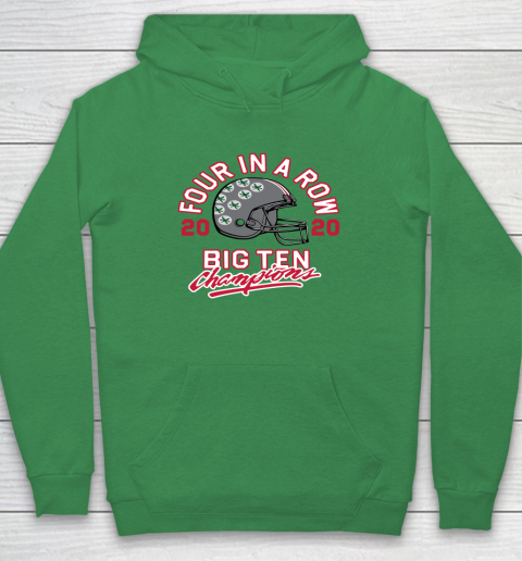 OSU 2020 Big Ten Champions 2020 Four In A Row Hoodie 5