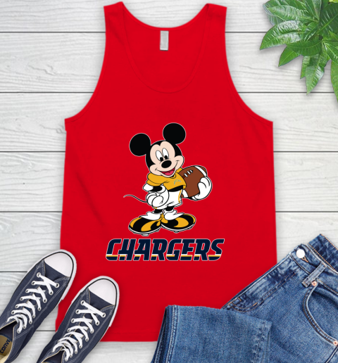 NFL Football Los Angeles Chargers Cheerful Mickey Mouse Shirt Tank Top 6