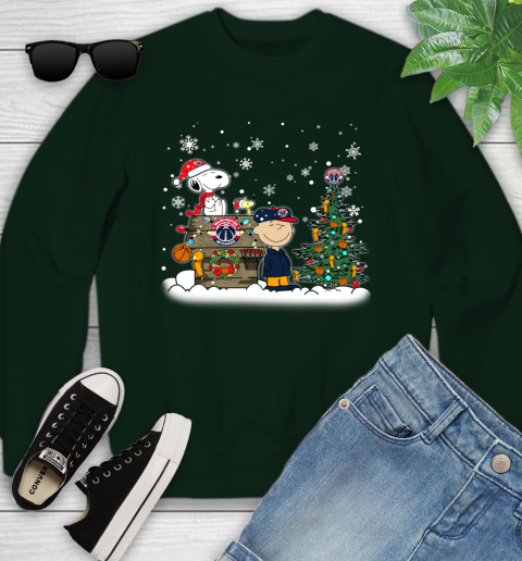 Washington Wizards NBA Basketball Christmas The Peanuts Movie Snoopy Championship Youth Sweatshirt 9