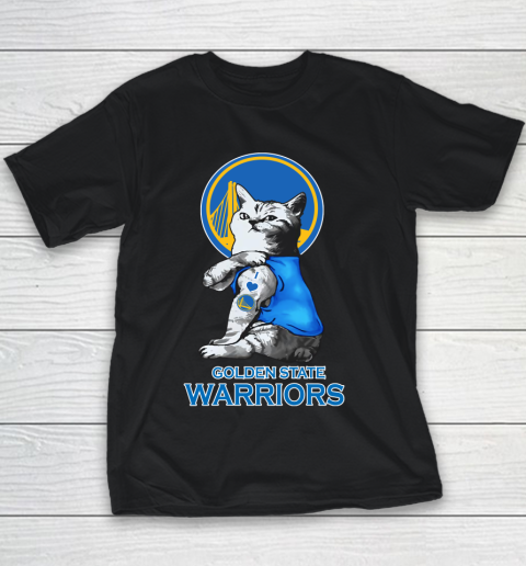 NBA Basketball My Cat Loves Golden State Warriors Youth T-Shirt