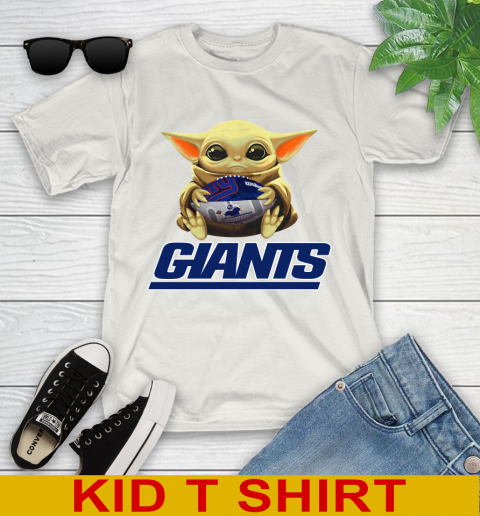 NFL Football New York Giants Baby Yoda Star Wars Shirt Youth T-Shirt 12