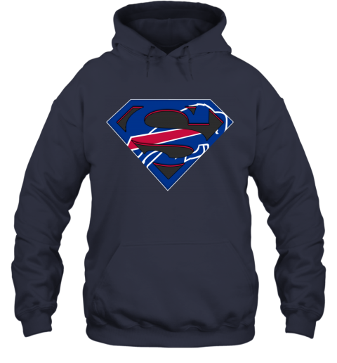 NFL Buffalo Bills Logo Superman mriy nfl buffalo bills logo superman hoodie 23 front navy