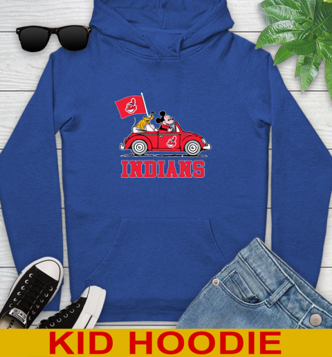 MLB Baseball Cleveland Indians Pluto Mickey Driving Disney Shirt Youth Hoodie 10