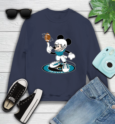 NFL Football Jacksonville Jaguars Cheerful Mickey Disney Shirt Sweatshirt 3