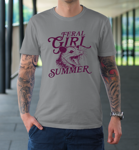 Feral Girl Summer Opossum Vintage T-Shirt 3