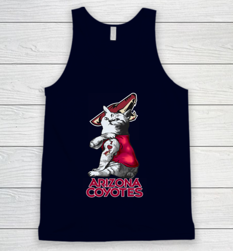 NHL My Cat Loves Arizona Coyotes Hockey Tank Top 2