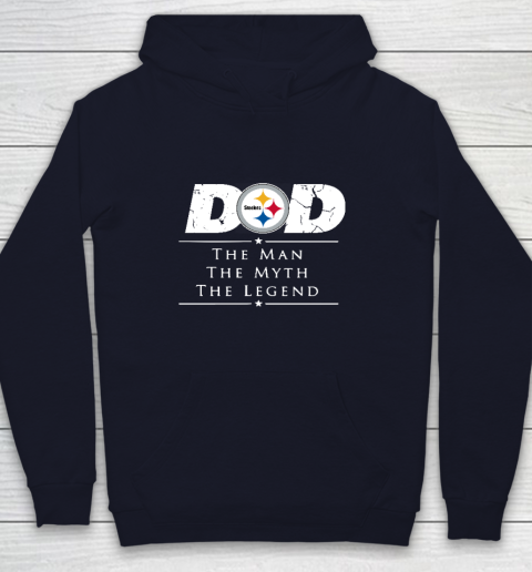 Pittsburgh Steelers NFL Football Dad The Man The Myth The Legend Youth Hoodie 2