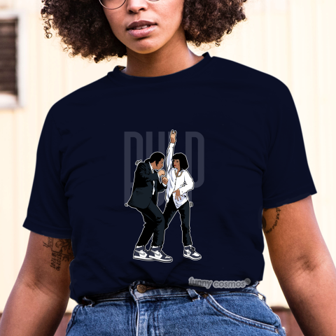 Air Jordan 1 Midnight Navy Matching Sneaker Tshirt Pulp Fiction Dance Navy and White Jordan Tshirt