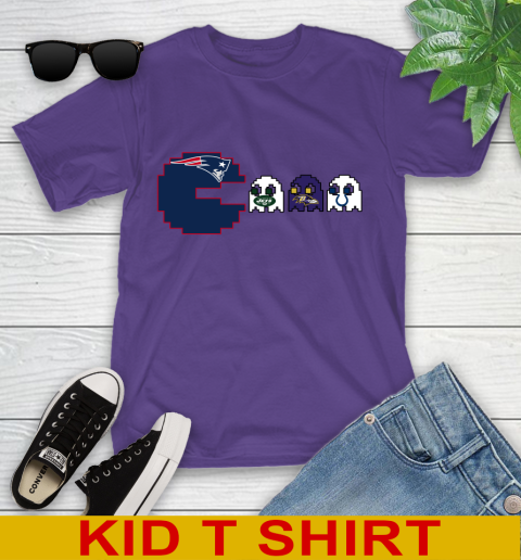 New England Patriots NFL Football Pac Man Champion Youth T-Shirt 4