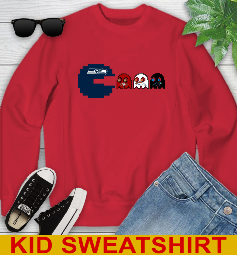 Seattle Seahawks NFL Football Pac Man Champion Youth Sweatshirt 8
