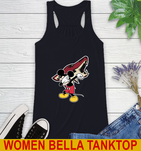 Arizona Coyotes NHL Hockey Dabbing Mickey Disney Sports Racerback Tank 10