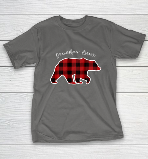 GRANDPA BEAR Men Red Plaid Christmas Pajama Family Gift T-Shirt 8