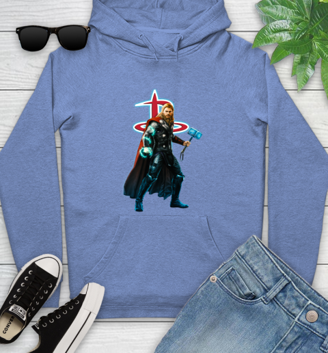 NBA Thor Avengers Endgame Basketball Houston Rockets Youth Hoodie 12