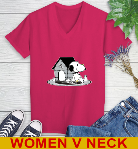 MLB Baseball Chicago White Sox Snoopy The Peanuts Movie Shirt Women's V-Neck T-Shirt 10