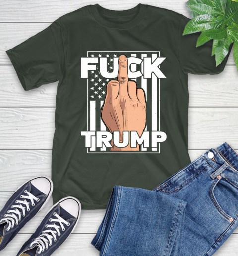 Fuck Trump Middle Finger Anti Republican T Shirt 6