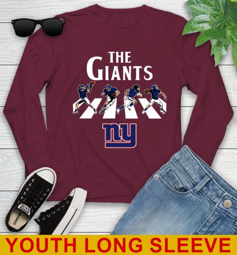 NFL Football New York Giants The Beatles Rock Band Shirt Youth Long Sleeve 6