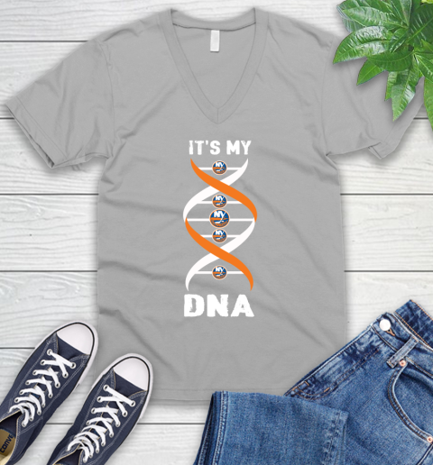 New York Islanders NHL Hockey It's My DNA Sports V-Neck T-Shirt 3