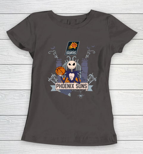 NBA Phoenix Suns Basketball Jack Skellington Halloween Women's T-Shirt 7