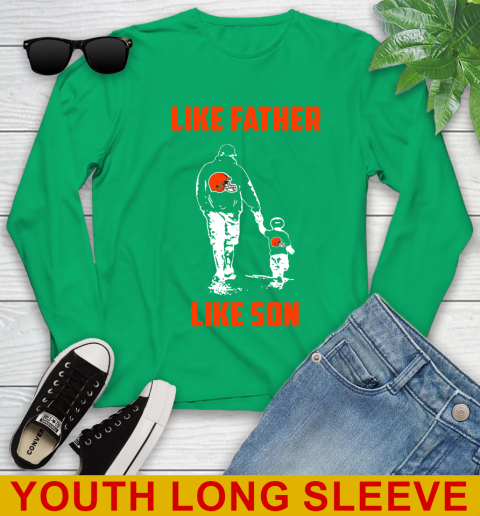 Cleveland Browns NFL Football Like Father Like Son Sports Youth Long Sleeve 7
