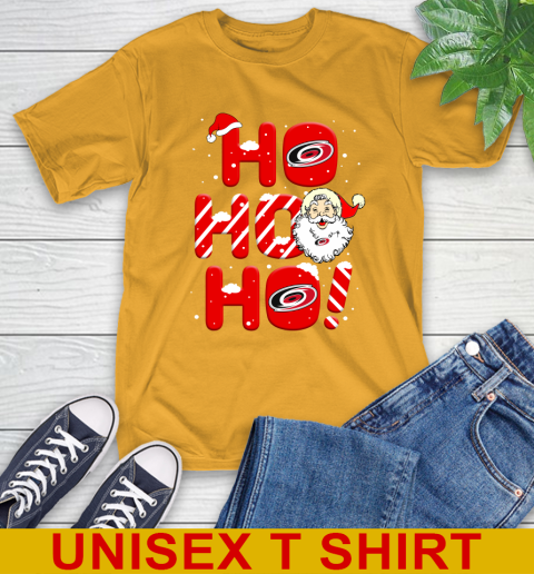 Carolina Hurricanes NHL Hockey Ho Ho Ho Santa Claus Merry Christmas Shirt T-Shirt 2