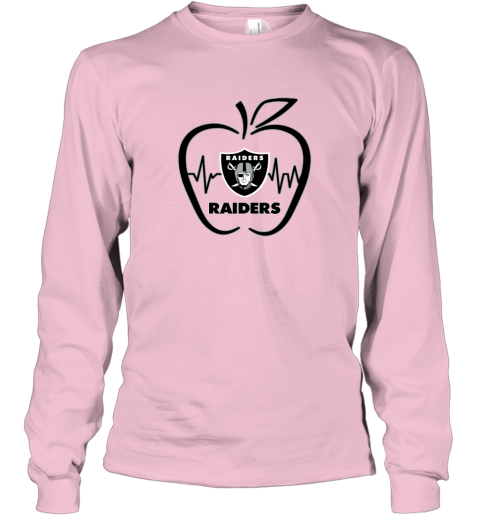 Apple Heartbeat Teacher Symbol Oakland Raiders - Rookbrand