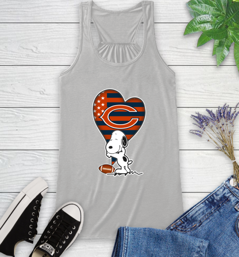 Chicago Bears NFL Football The Peanuts Movie Adorable Snoopy Racerback Tank