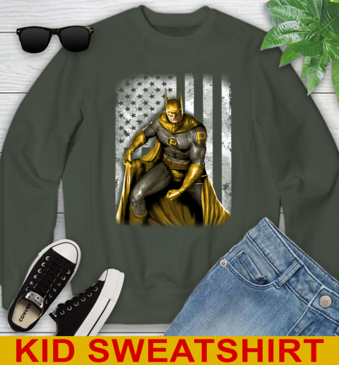 Pittsburgh Pirates MLB Baseball Batman DC American Flag Shirt Youth Sweatshirt 8
